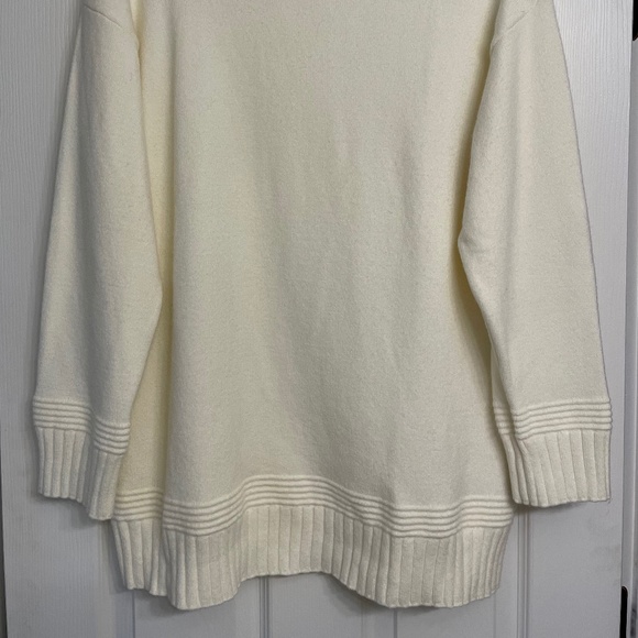 Anthropologie Cream Mockneck Tunic Sweater - Picture 4 of 10